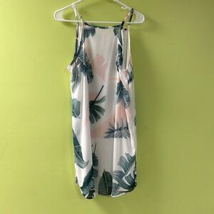 Tropical Leaf Print Dress
